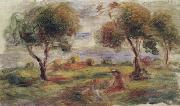 Pierre Renoir Landscape with Figures at Cagnes Germany oil painting artist